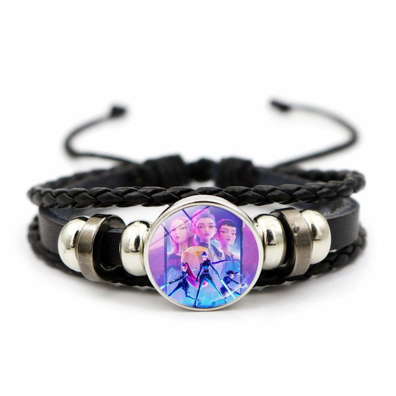 KPop Dämonenjäger Armband Cartoon Anime Cosplay Armband Gewebte Seilkette Anhänger Modeaccessoires Mädchen Peripherie für Fans von Joom DACH