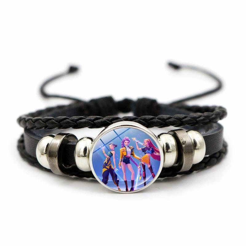 KPop Dämonenjäger Armband Cartoon Anime Cosplay Armband Gewebte Seilkette Anhänger Modeaccessoires Mädchen Peripherie für Fans von Joom DACH