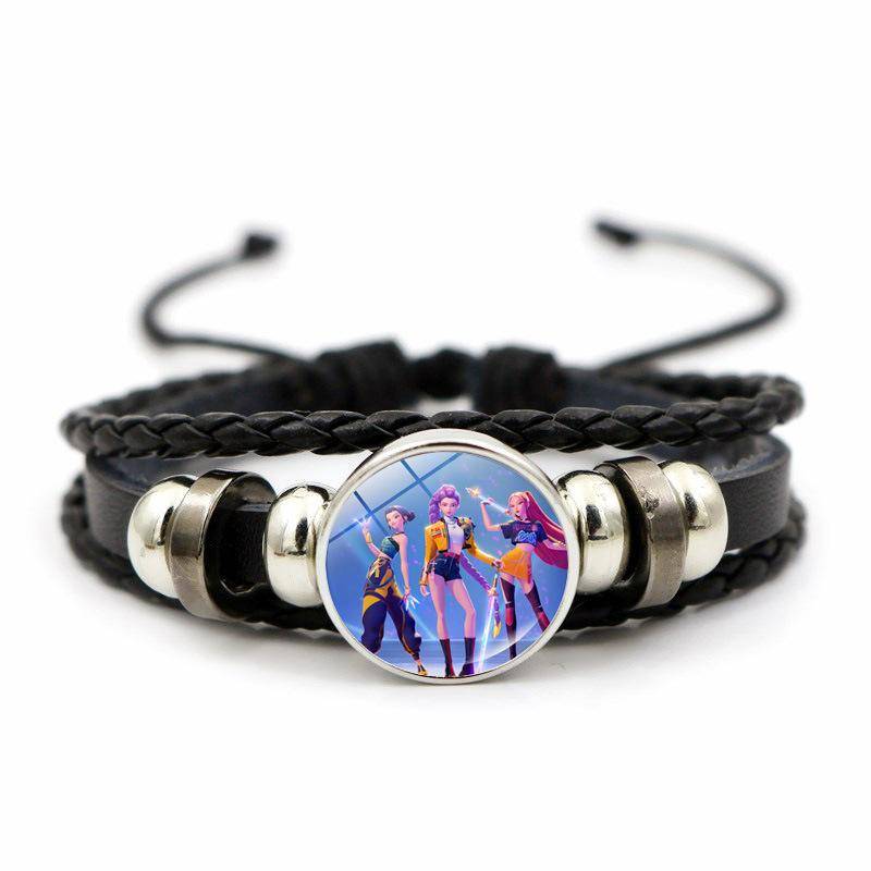 KPop Dämonenjäger Armband Cartoon Anime Cosplay Armband Gewebte Seilkette Anhänger Modeaccessoires Mädchen Peripherie für Fans von Joom DACH