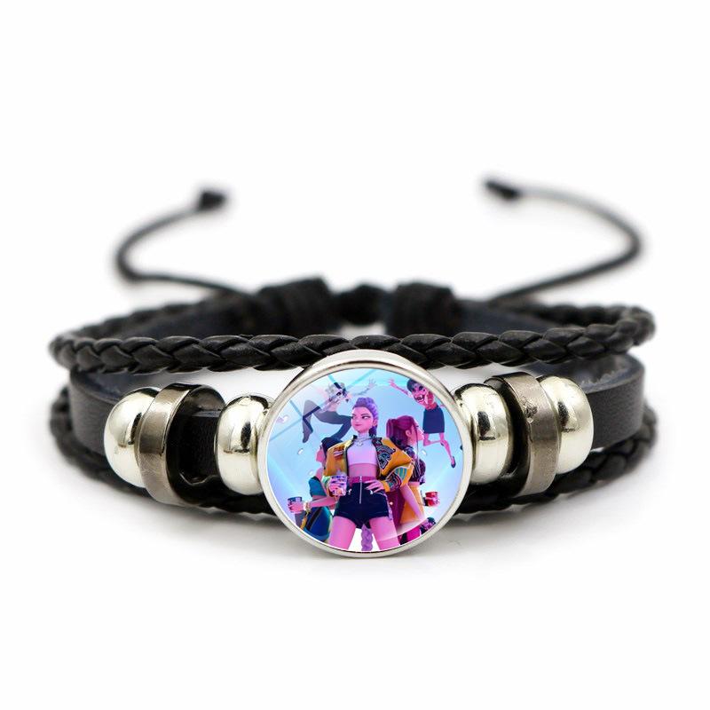 KPop Dämonenjäger Armband Cartoon Anime Cosplay Armband Gewebte Seilkette Anhänger Modeaccessoires Mädchen Peripherie für Fans von Joom DACH