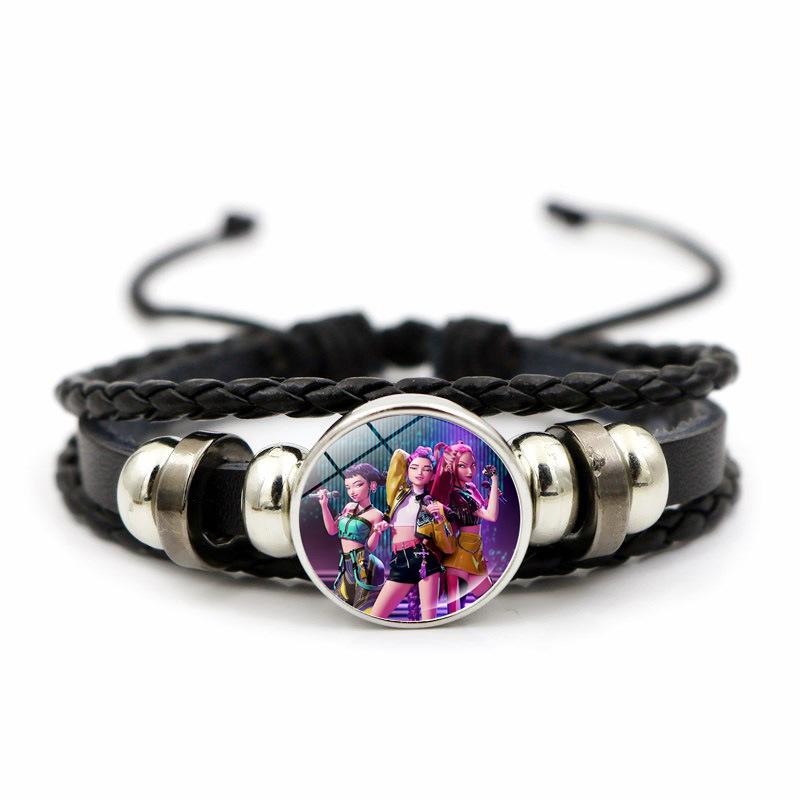 KPop Dämonenjäger Armband Cartoon Anime Cosplay Armband Gewebte Seilkette Anhänger Modeaccessoires Mädchen Peripherie für Fans von Joom DACH