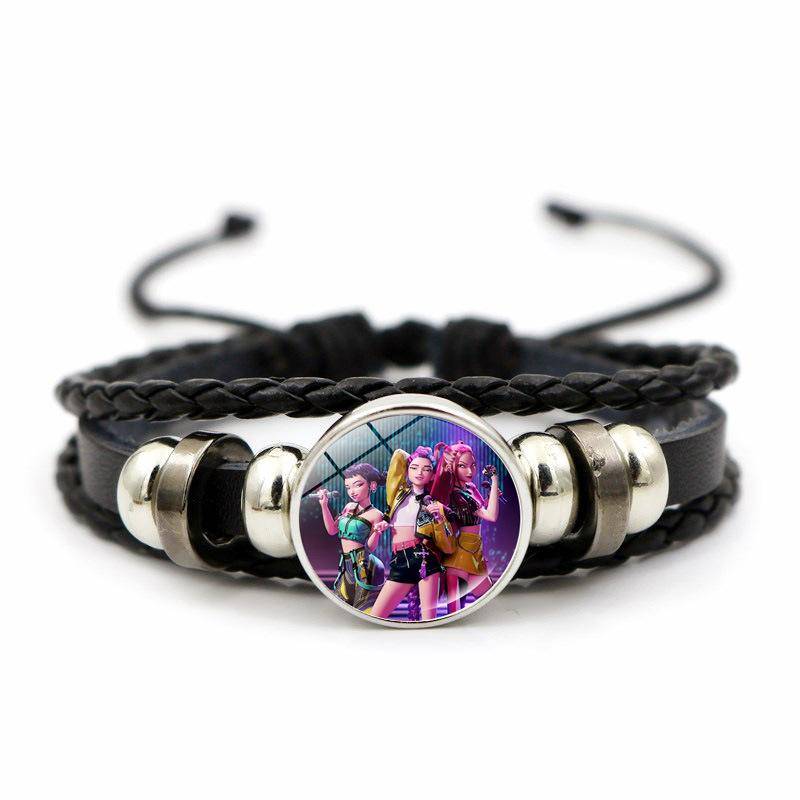 KPop Dämonenjäger Armband Cartoon Anime Cosplay Armband Gewebte Seilkette Anhänger Modeaccessoires Mädchen Peripherie für Fans von Joom DACH
