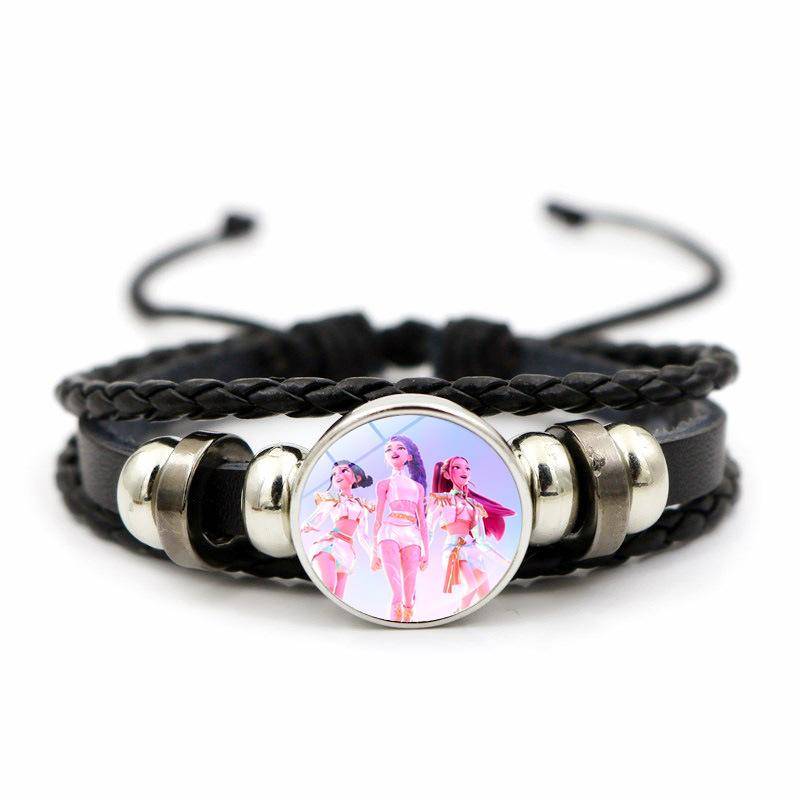 KPop Dämonenjäger Armband Cartoon Anime Cosplay Armband Gewebte Seilkette Anhänger Modeaccessoires Mädchen Peripherie für Fans von Joom DACH