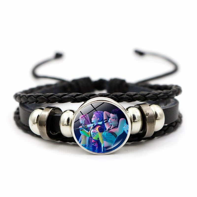 KPop Dämonenjäger Armband Cartoon Anime Cosplay Armband Gewebte Seilkette Anhänger Modeaccessoires Mädchen Peripherie für Fans von Joom DACH
