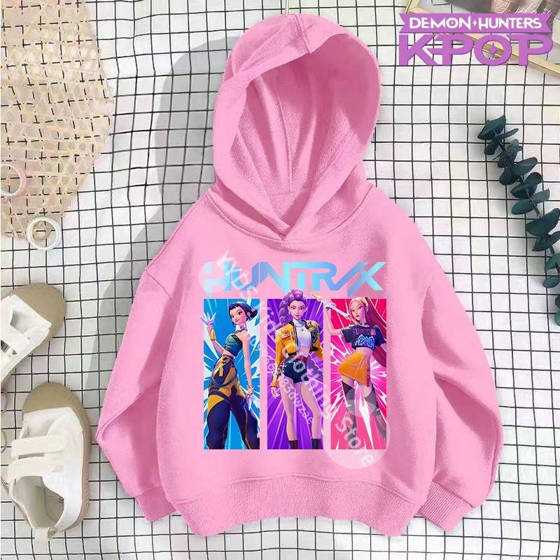 KPop Dämonenjäger Hoodie Mode Rumi Sweatshirt Pullover Niedlich Langärmlig Herbst Jungen Mädchen Cartoon Y2K Kapuzenpullover Sportbekleidung 120cm rosa von Joom DACH