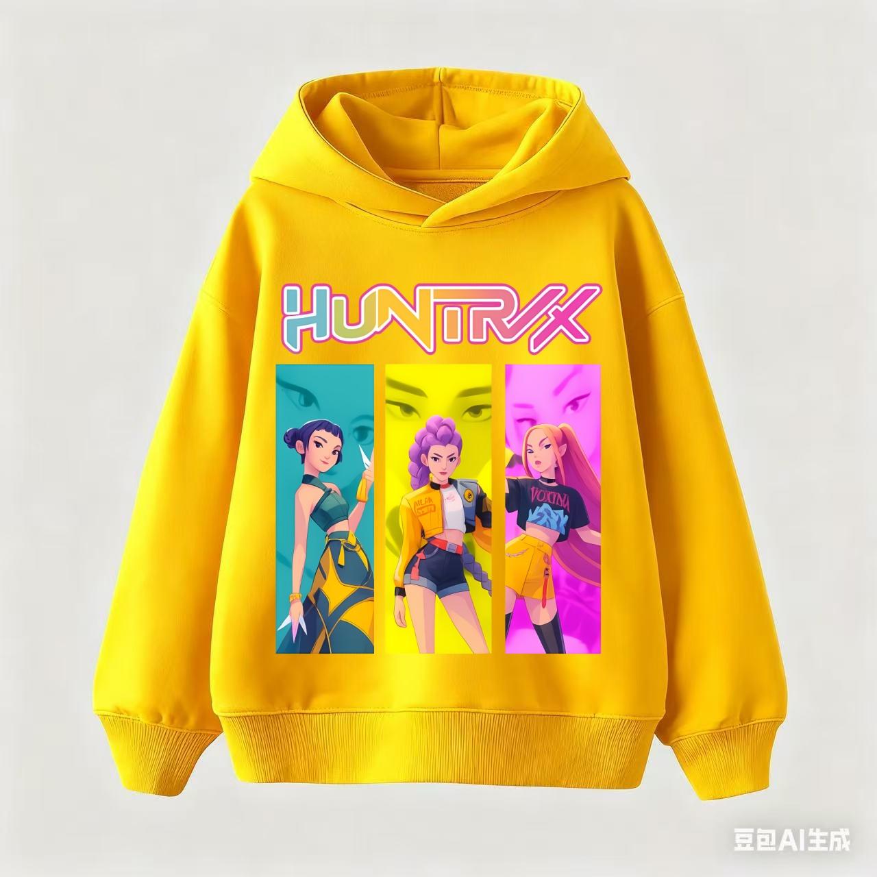 KPop Dämonenjäger Hoodies Baby Mädchen Jungen Kleidung Mode Lässige Kapuzenpullover K-Pop Dämonenjäger Pullover Kinder Outfits Gif 130 von Joom DACH