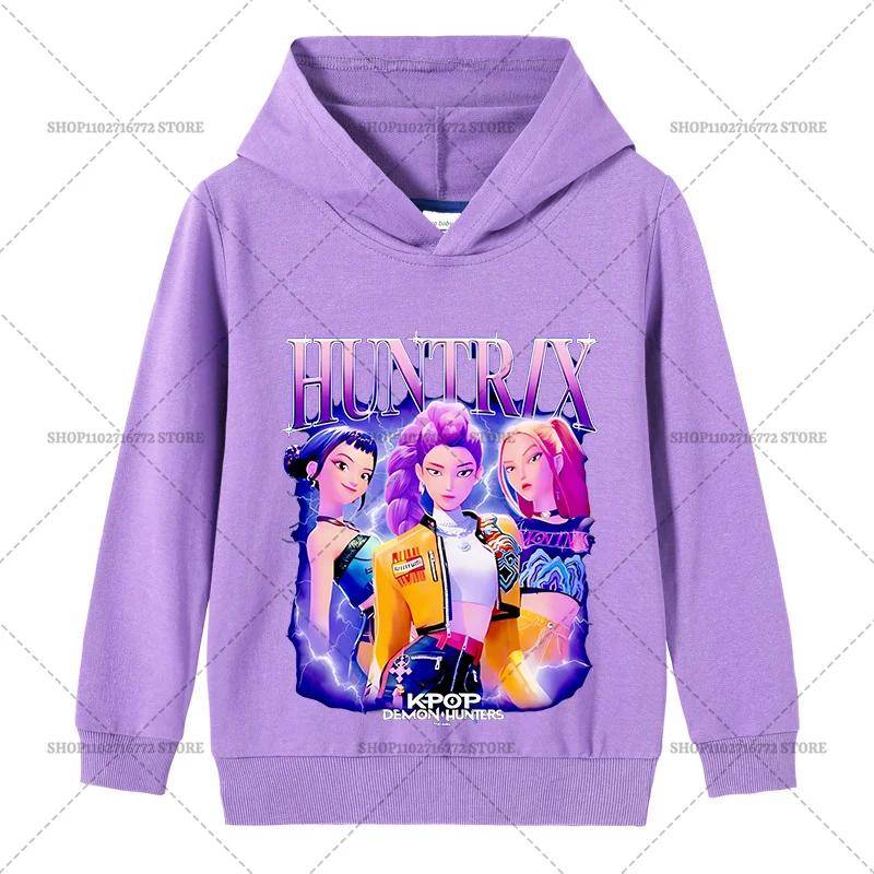 KPop Dämonenjäger Hoodies Mode Huntrix Saja Jungen Kleidung Locker Film Rumi Zoey Mira 2025 Pullover Sweatshirt Mädchen Top Geschenk 120 von Joom DACH