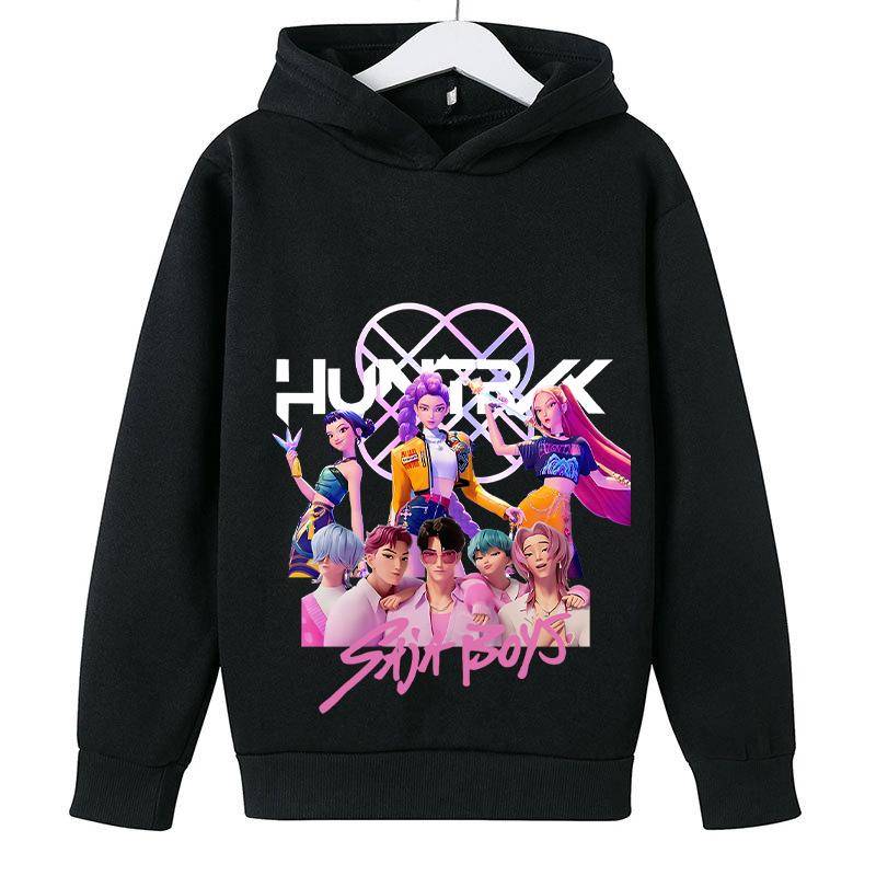 KPop Dämonenjäger Hoodies Mode Huntrix Saja Jungen Kleidung Locker Film Rumi Zoey Mira 2025 Pullover Sweatshirt Mädchen Top Geschenk 140 von Joom DACH
