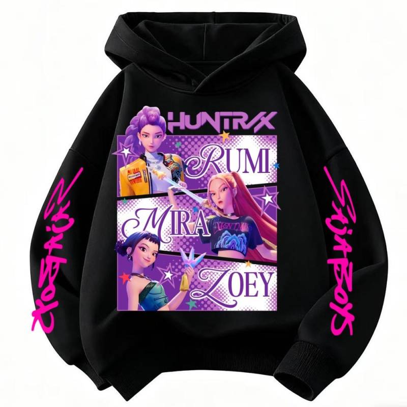 KPop Dämonenjäger Huntrix Hoodie Kinderkleidung Prinzessin Mädchen Kleidung Mode Jungen Kleidung Frühling Herbst Sweatshirt Kinderoberteile 130 von Joom DACH