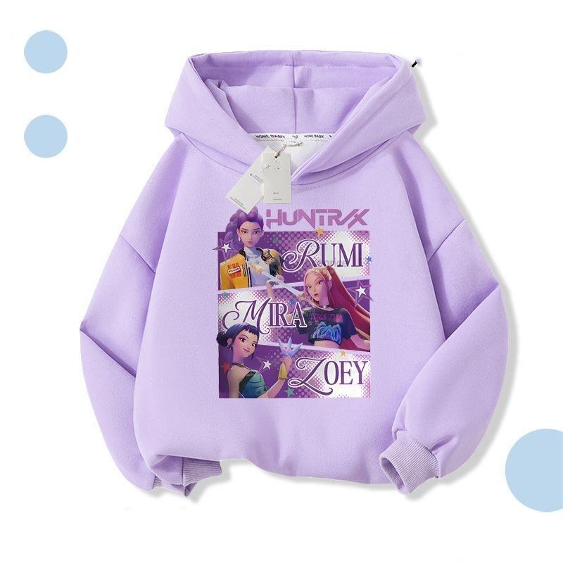 KPop Dämonenjäger Huntrix Hoodie Kinderkleidung Prinzessin Mädchen Kleidung Mode Jungen Kleidung Frühling Herbst Sweatshirt Kinderoberteile 130 von Joom DACH