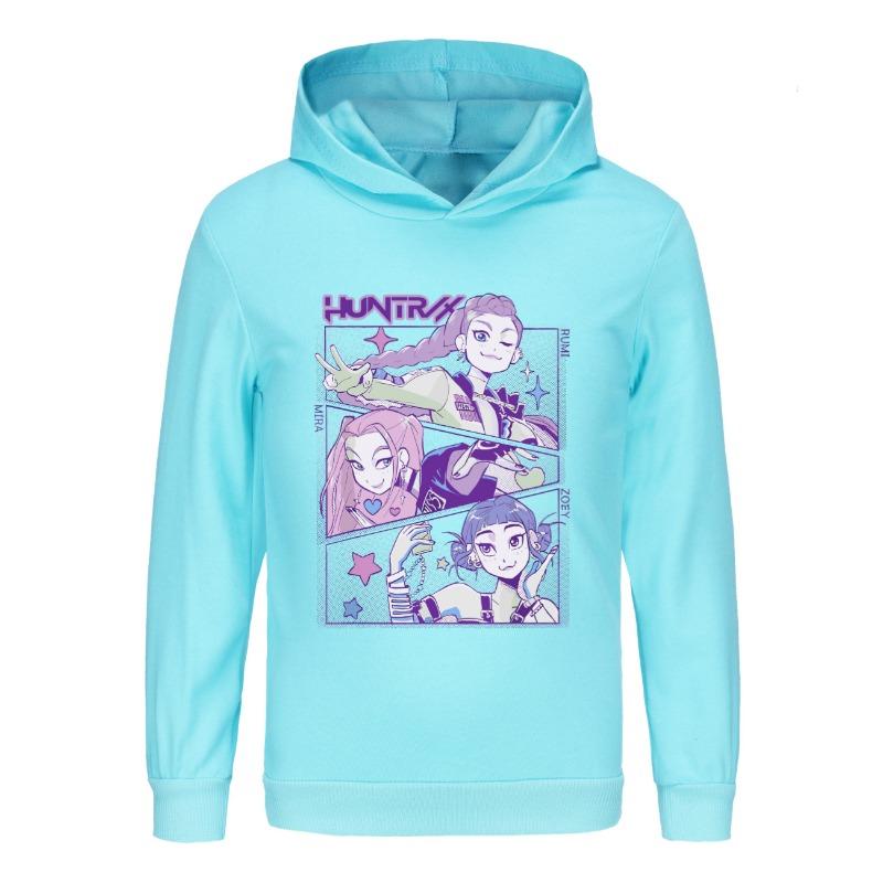 KPop Dämonenjäger Huntrix Jungen Hoodies Mädchen Mode Hoodie Kinder Freizeitpullover Pullover Langarm Kinder Herbstkleidung 140 910Y von Joom DACH
