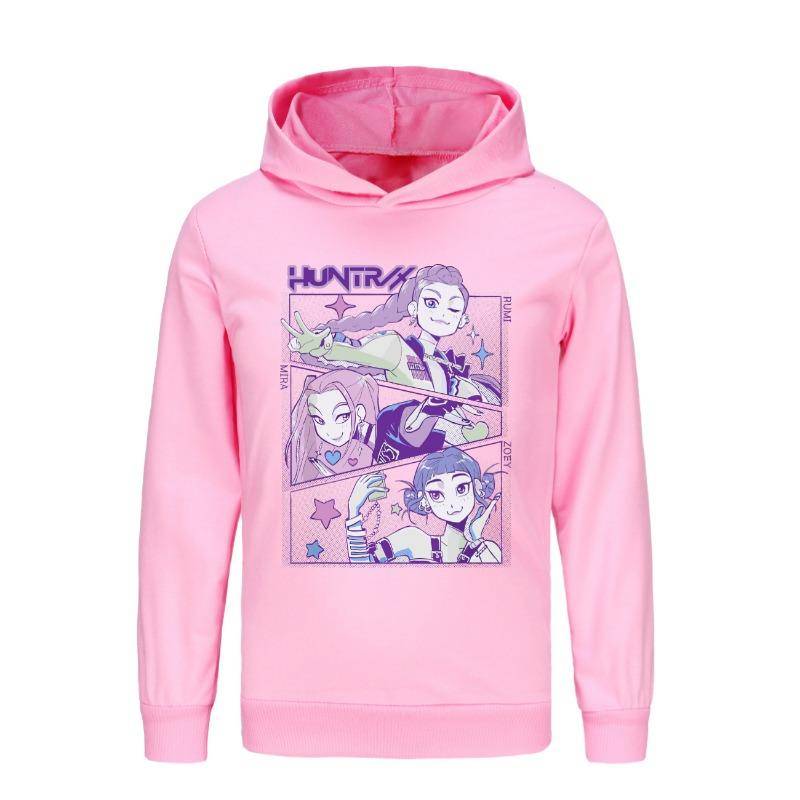 KPop Dämonenjäger Huntrix Jungen Hoodies Mädchen Mode Hoodie Kinder Freizeitpullover Pullover Langarm Kinder Herbstkleidung 150 1112Y von Joom DACH