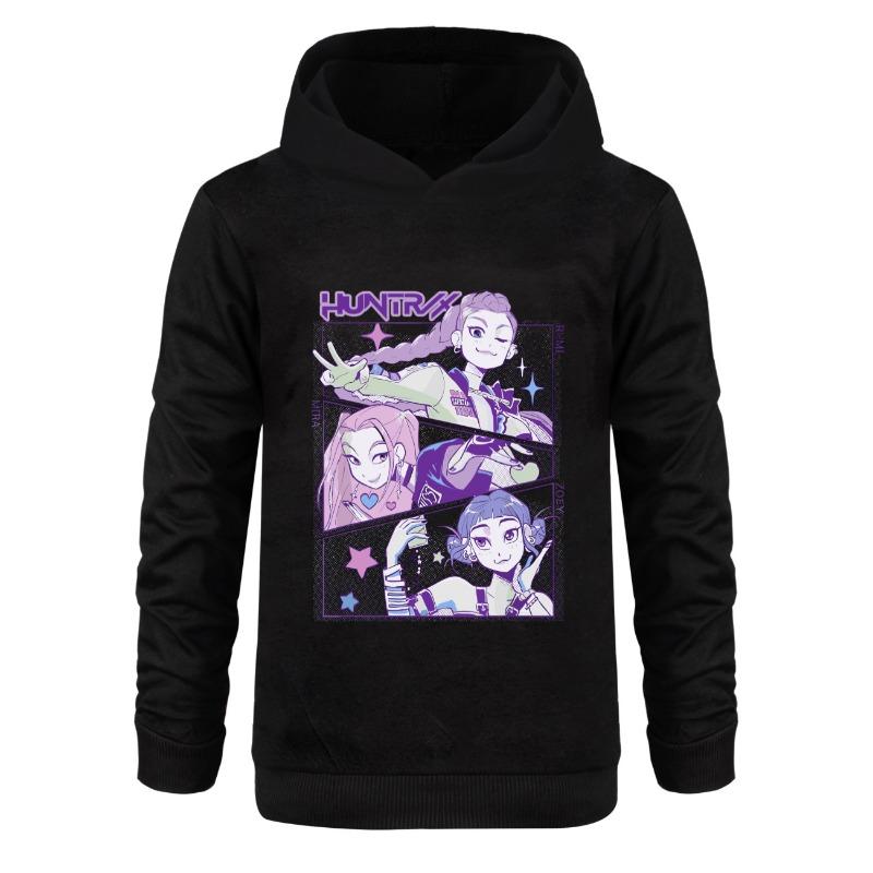 KPop Dämonenjäger Huntrix Jungen Hoodies Mädchen Mode Hoodie Kinder Freizeitpullover Pullover Langarm Kinder Herbstkleidung 160 1314Y von Joom DACH