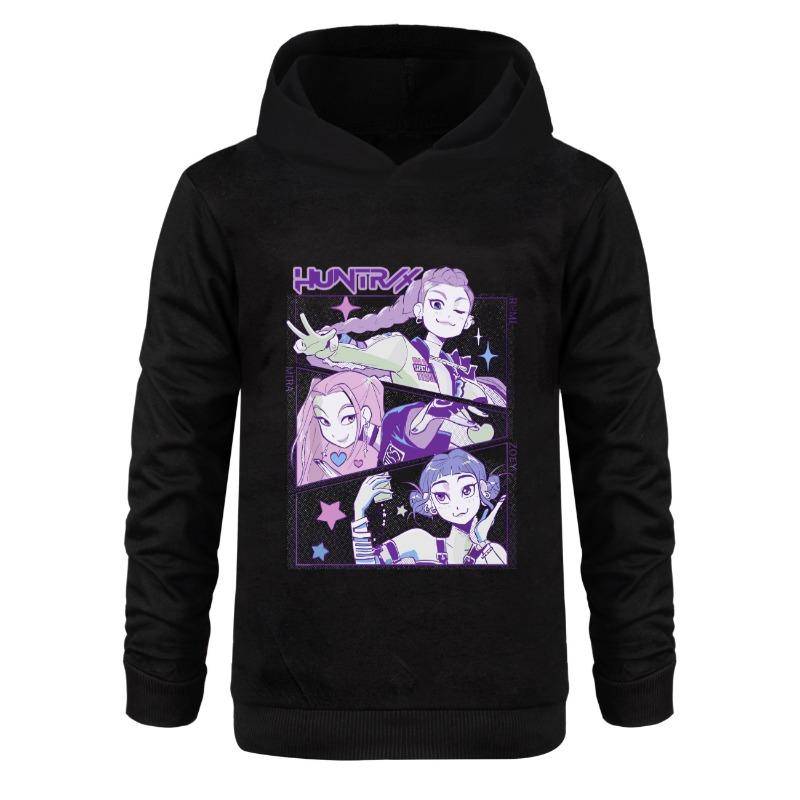 KPop Dämonenjäger Huntrix Jungen Hoodies Mädchen Mode Hoodie Kinder Freizeitpullover Pullover Langarm Kinder Herbstkleidung 160 1314Y von Joom DACH