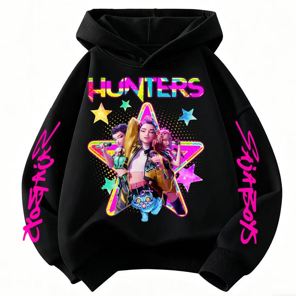KPop Dämonenjäger Huntrix Mädchen Sweatshirts Frühling Herbst Jungen Kinder Kapuzenpullover Langarm Jacke Kleinkind Kinderkleidung 140 von Joom DACH