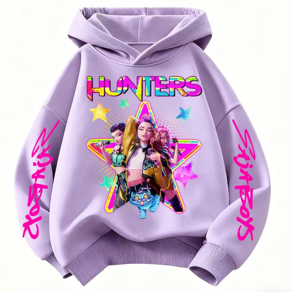 KPop Dämonenjäger Huntrix Mädchen Sweatshirts Frühling Herbst Jungen Kinder Kapuzenpullover Langarm Jacke Kleinkind Kinderkleidung 120 von Joom DACH