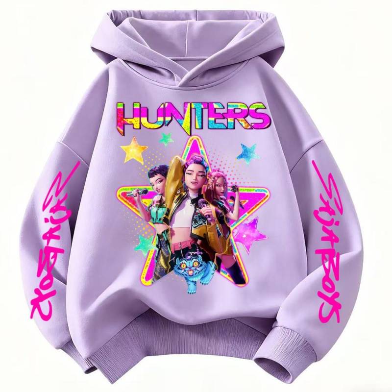 KPop Dämonenjäger Huntrix Mädchen Sweatshirts Frühling Herbst Jungen Kinder Kapuzenpullover Langarm Jacke Kleinkind Kinderkleidung 120 von Joom DACH