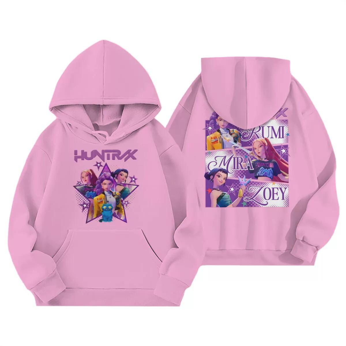 KPop Dämonenjäger Kinder Hoodies Mädchen Kleidung Kinder Film Neu Sweatshirt Langarm Pullover K-Pop Dämonenjäger Lässige Oberteile 120 rosa von Joom DACH
