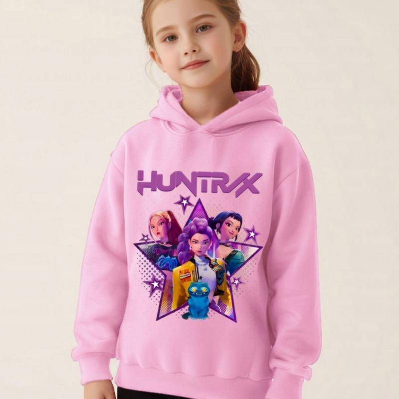 KPop Dämonenjäger Kinder Hoodies Mädchen Kleidung Kinder Film Neu Sweatshirt Langarm Pullover K-Pop Dämonenjäger Lässige Oberteile 130 von Joom DACH