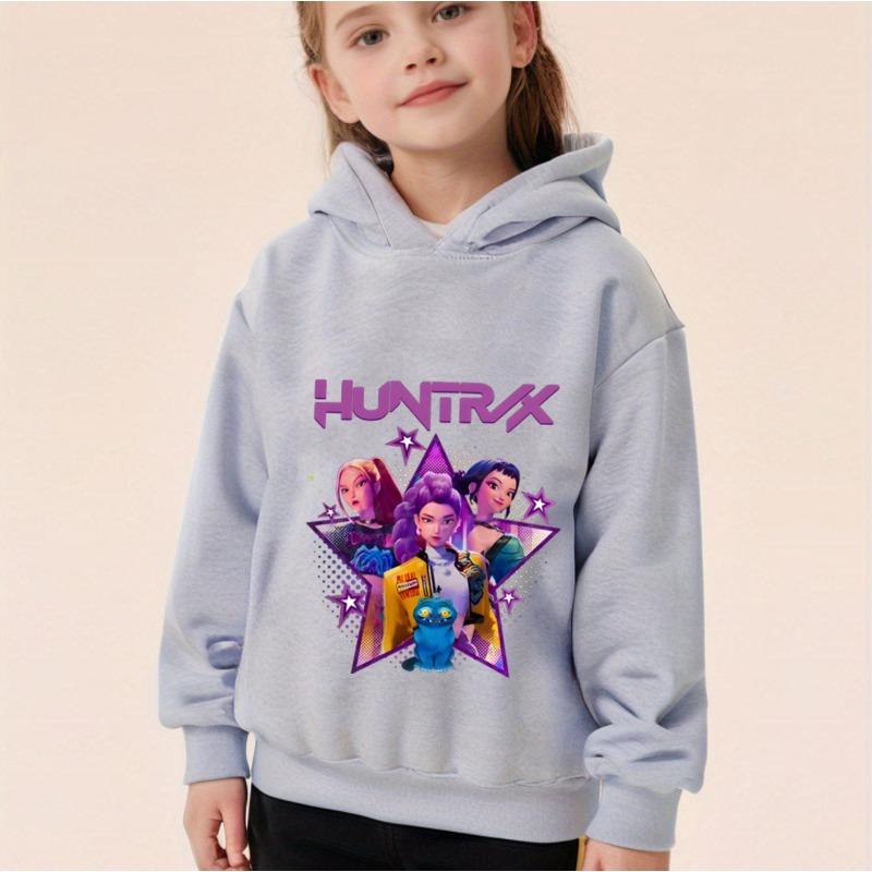 KPop Dämonenjäger Kinder Hoodies Mädchen Kleidung Kinder Film Neu Sweatshirt Langarm Pullover K-Pop Dämonenjäger Lässige Oberteile 140 von Joom DACH