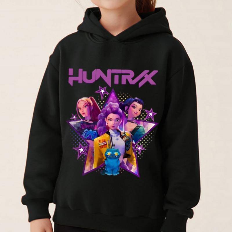 KPop Dämonenjäger Kinder Hoodies Mädchen Kleidung Kinder Film Neu Sweatshirt Langarm Pullover K-Pop Dämonenjäger Lässige Oberteile 140 von Joom DACH