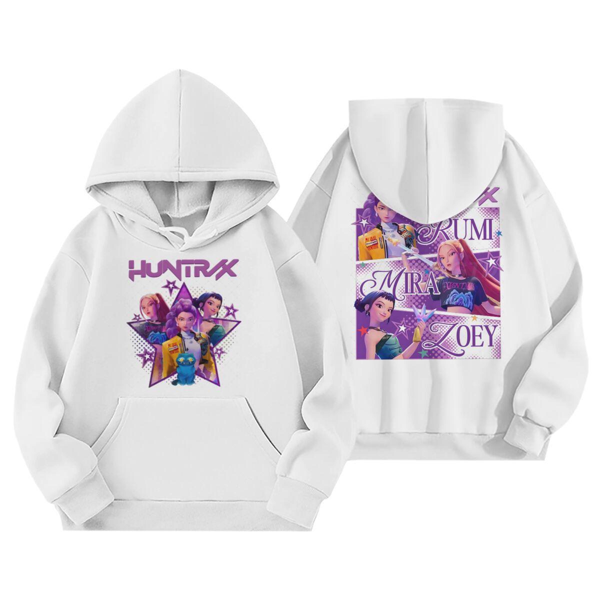 KPop Dämonenjäger Kinder Hoodies Mädchen Kleidung Kinder Film Neu Sweatshirt Langarm Pullover K-Pop Dämonenjäger Lässige Oberteile 140 weiß von Joom DACH