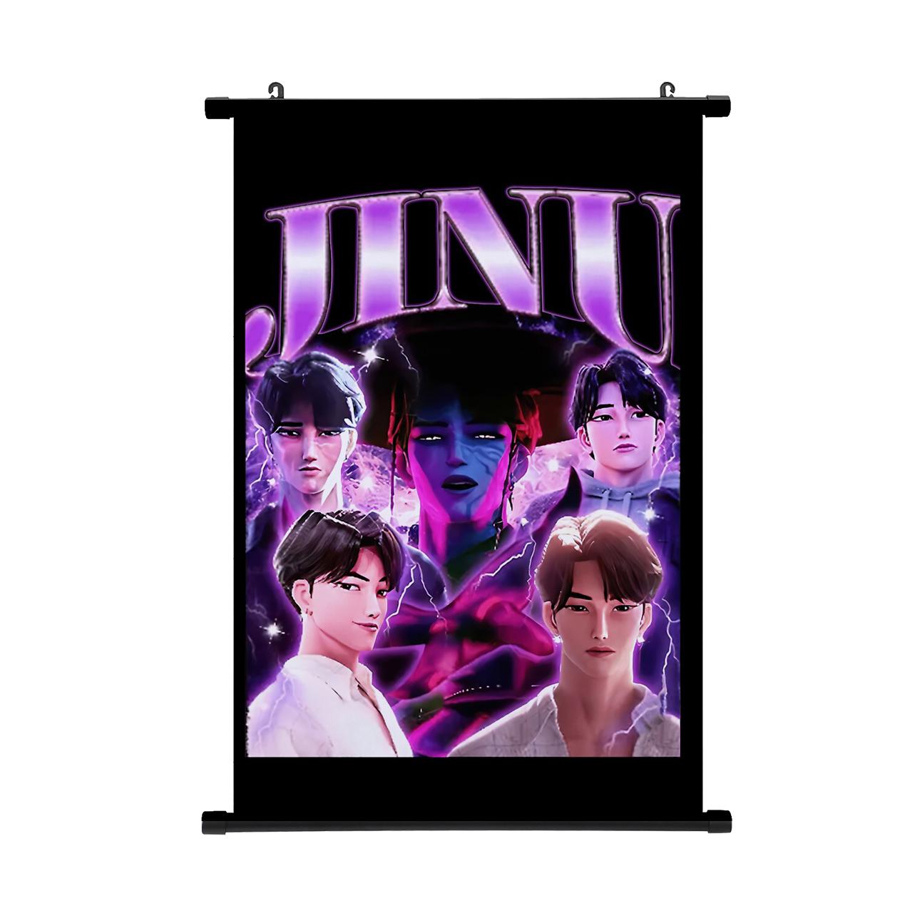 KPop Dämonenjäger Poster Hängegemälde Huntrix Girl Zoey Rumi Mira Saja Jungen Kpop Heimdeko Poster Wandrolle Poster 40*60cm gold von Joom DACH