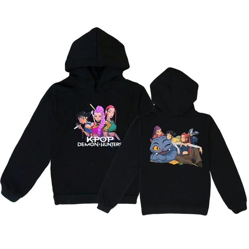 KPop Dämonenjäger Saja Boys Bedruckte Kapuzenpullover für Kinder Herbstmode Lustiges Fan-Geschenk Anime Pullover Kapuzenpullover 110 von Joom DACH