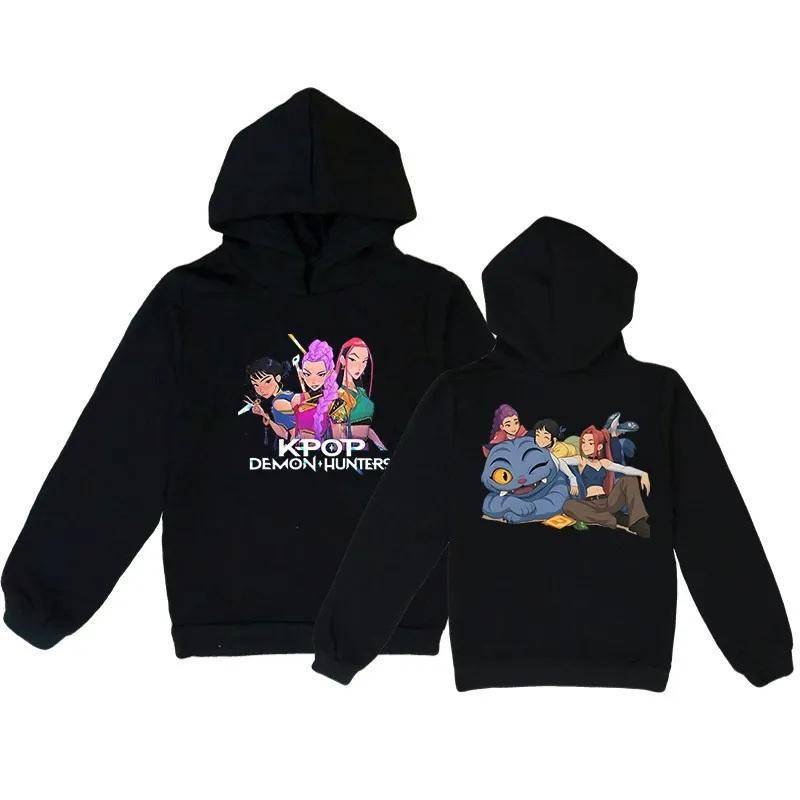 KPop Dämonenjäger Saja Boys Bedruckte Kapuzenpullover für Kinder Herbstmode Lustiges Fan-Geschenk Anime Pullover Kapuzenpullover 110 von Joom DACH