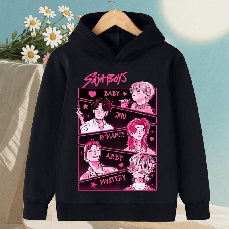 KPop Dämonenjäger Saja Jungen Cartoon Mädchen Junge Kapuzenpullover Warm Kinder Koreanische Welle Mode Lässige Oberteile Lässige Kleidung 150 cm von Joom DACH