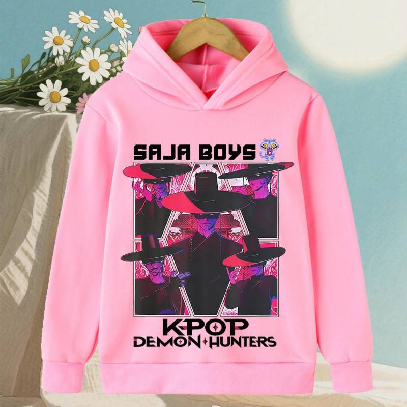 KPop Dämonenjäger Saja Jungen Cartoon Mädchen Junge Kapuzenpullover Warm Kinder Koreanische Welle Mode Lässige Oberteile Lässige Kleidung 160 von Joom DACH