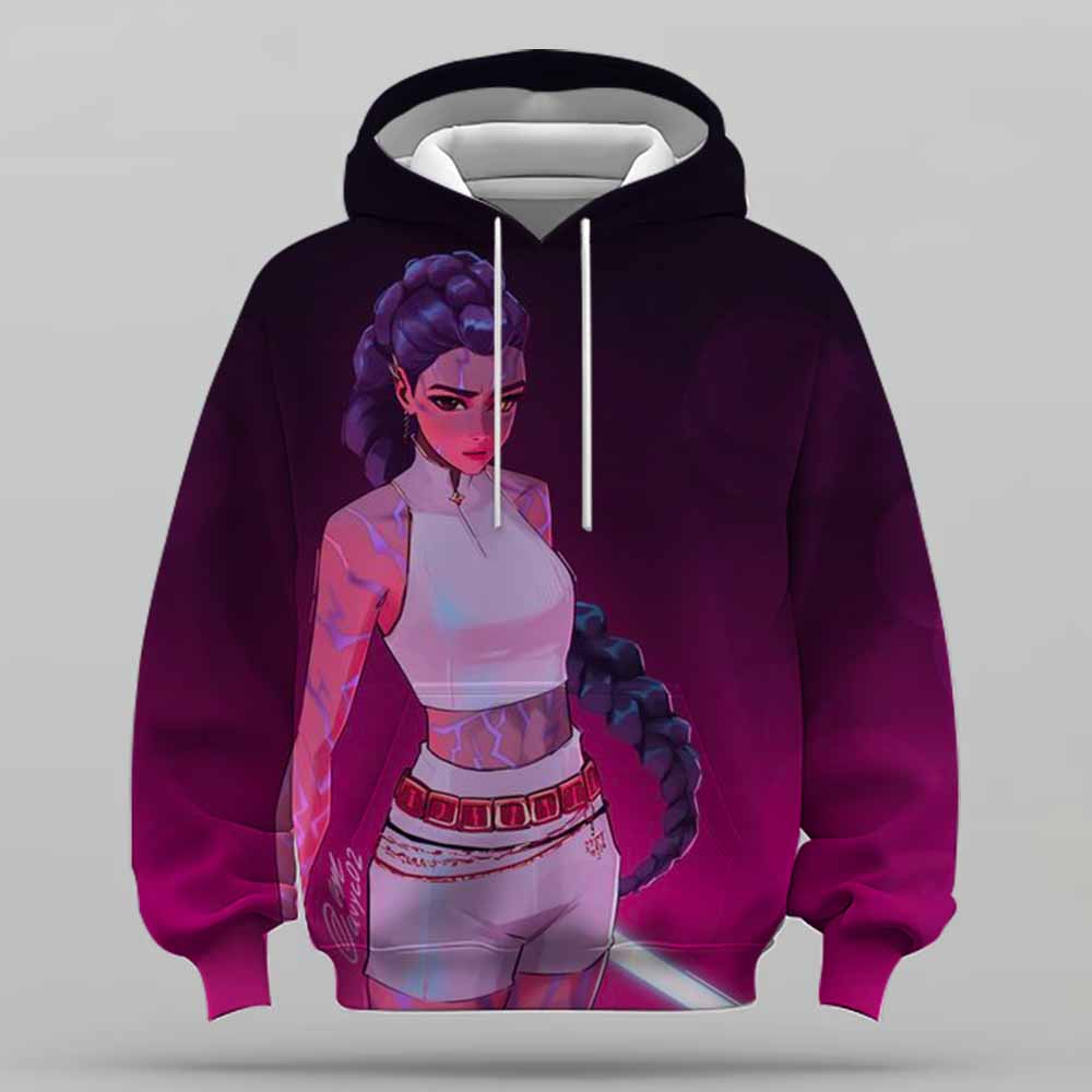 KPop Dämonenjägerin Rumi Niedlicher Cartoon Mädchen Hoodie Warm Kinder Wellenförmige Mode Lässiger Pullover 140 von Joom DACH