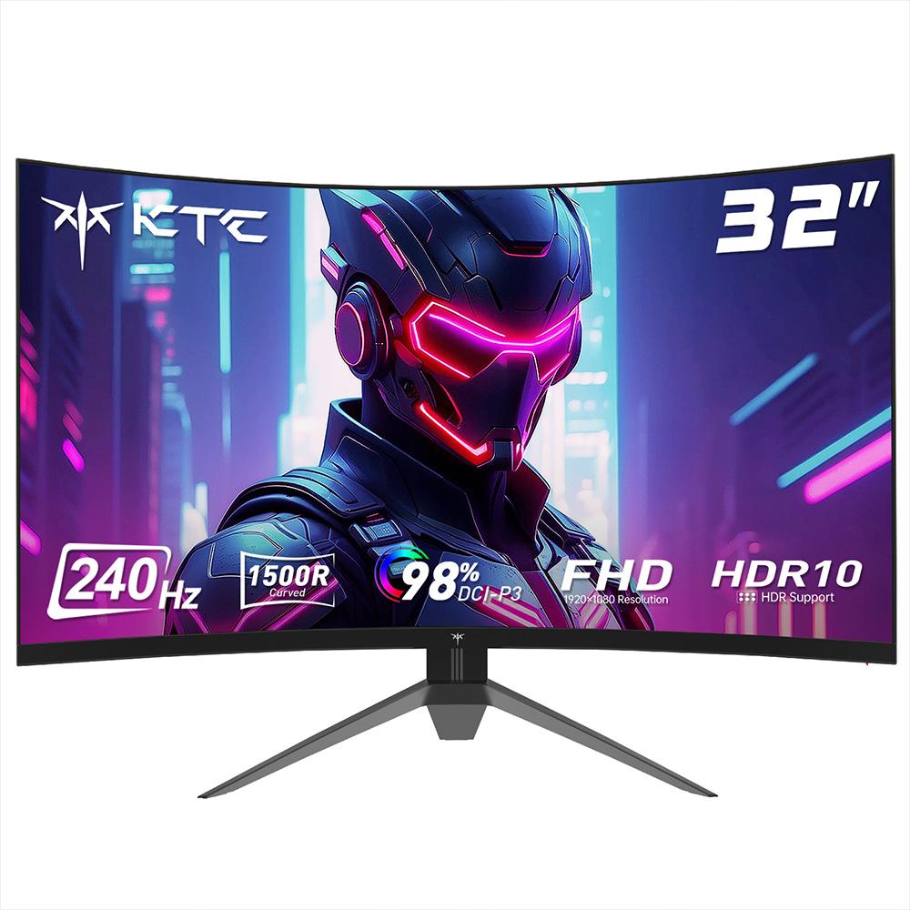 KTC H32S17F 32'' Curved Gaming-Monitor, 1920*1080 HVA-Panel, 240Hz Bildwiederholfrequenz, 125% sRGB, 3500:1 Kontrastverhältnis H32S17F von Joom DACH
