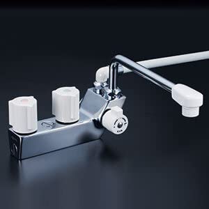 KVK Decktyp 2-Griff-Dusche mit temporärer Wasserstoppseite mit 240-mm-Rohr KF207RN Weiß (richtige Dusche) weiß von Joom DACH