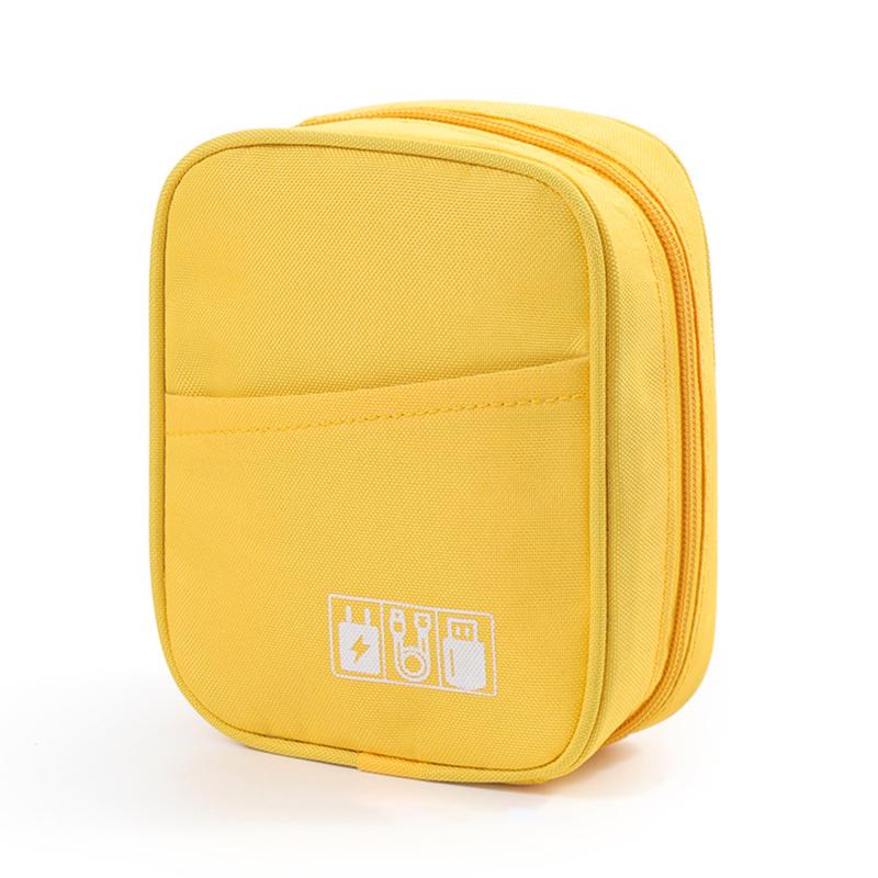 Kabelaufbewahrungstasche, wasserdicht, elektronischer Organizer, Reiseetui, Aufbewahrungstasche für USB-Datenleitungen, Ladegerätstecker One Size gelb von Joom DACH