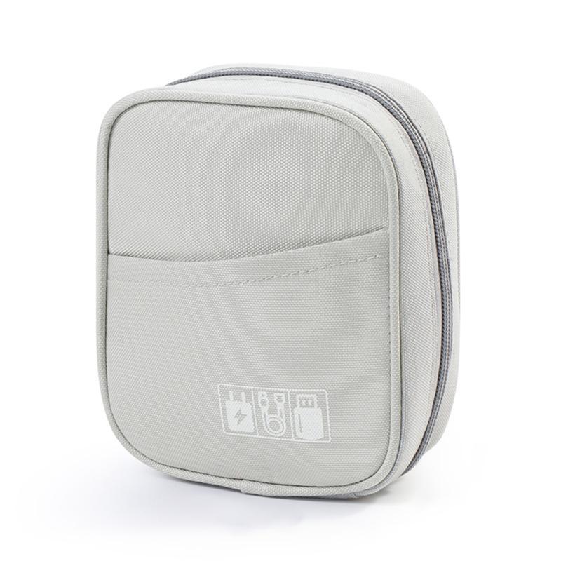 Kabelaufbewahrungstasche, wasserdicht, elektronischer Organizer, Reiseetui, Aufbewahrungstasche für USB-Datenleitungen, Ladegerätstecker One Size grau von Joom DACH