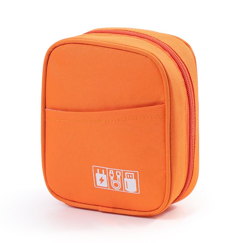 Kabelaufbewahrungstasche, wasserdicht, elektronischer Organizer, Reiseetui, Aufbewahrungstasche für USB-Datenleitungen, Ladegerätstecker One Size orange von Joom DACH