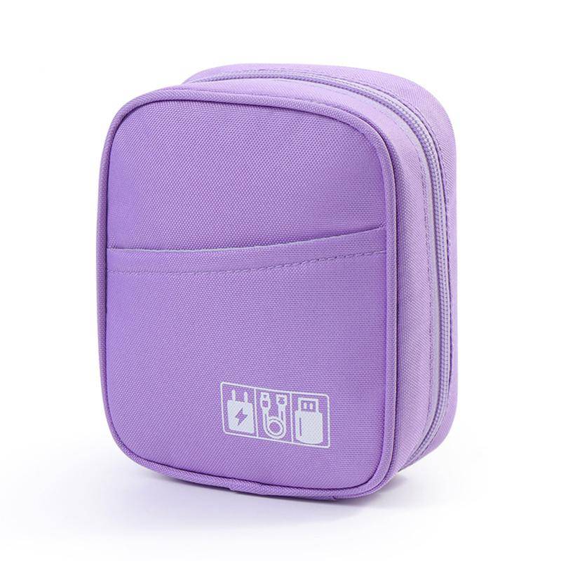 Kabelaufbewahrungstasche, wasserdicht, elektronischer Organizer, Reiseetui, Aufbewahrungstasche für USB-Datenleitungen, Ladegerätstecker One Size violett von Joom DACH