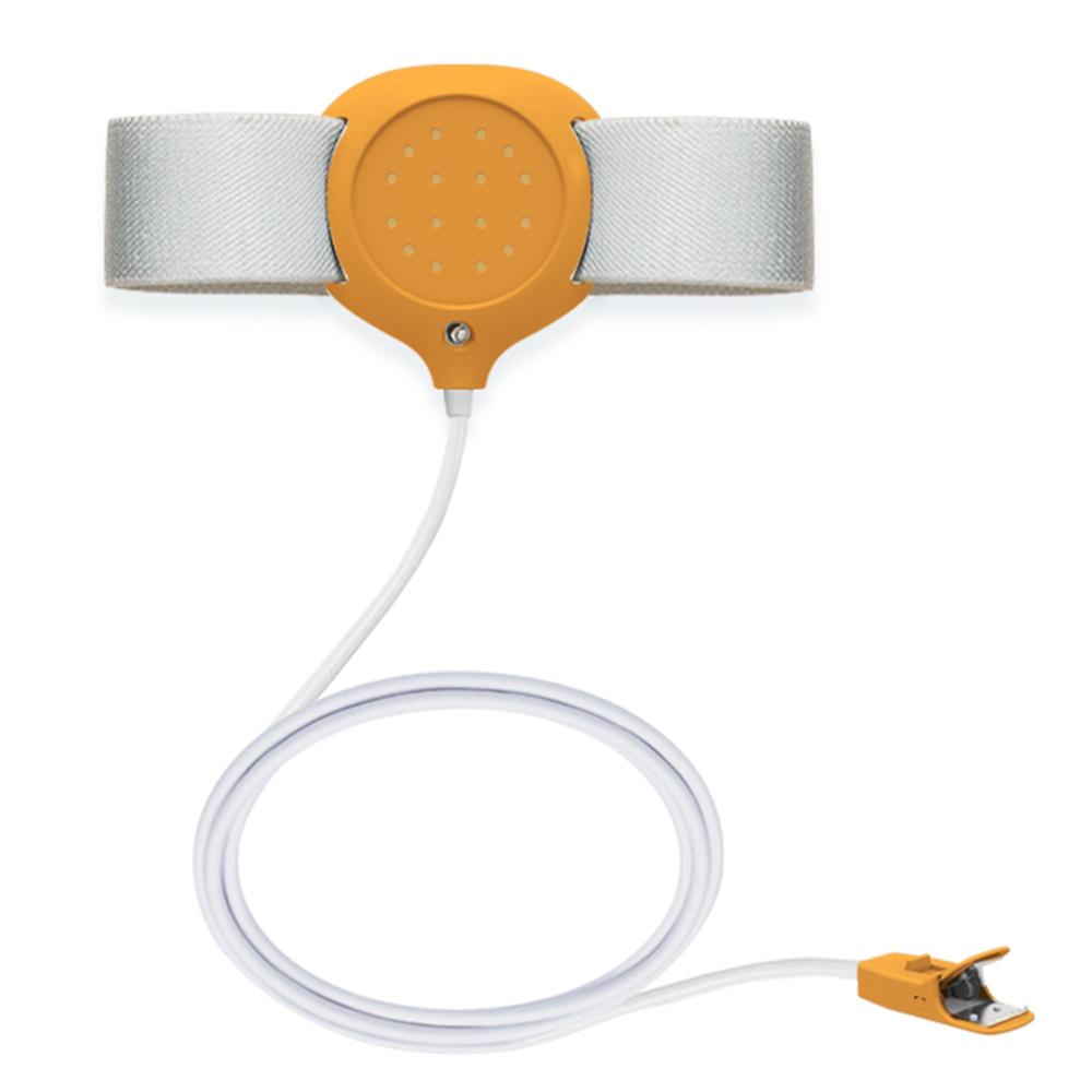 Kabelgebundener Baby-Bettnässer-Alarm, Pinkel-Alarm für Jungen, Mädchen, Kinder, Töpfchentraining, Altenpflege mit LED Clip-on Type orange von Joom DACH