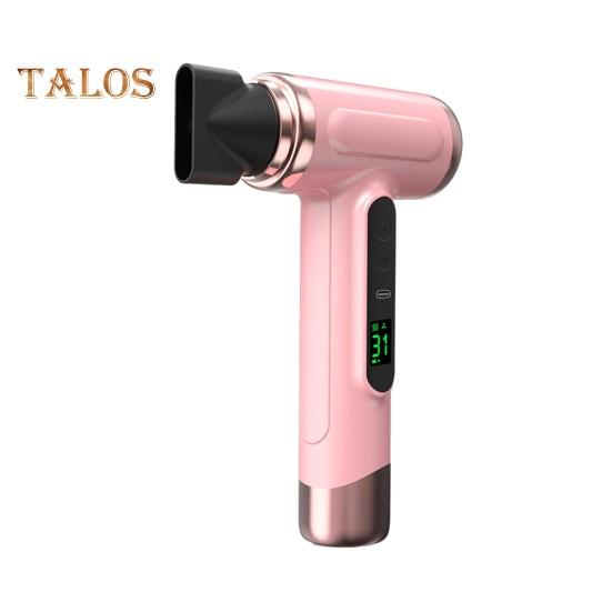 Kabelloser Haartrockner, 200 W, 15.000 mAh, wiederaufladbar über USB, verstellbares LCD-Display, hohe Geschwindigkeit, schnelles Trocknen, geringes Geräusch, tragbarer Reise-Föhn für Frauen rosa von Joom DACH