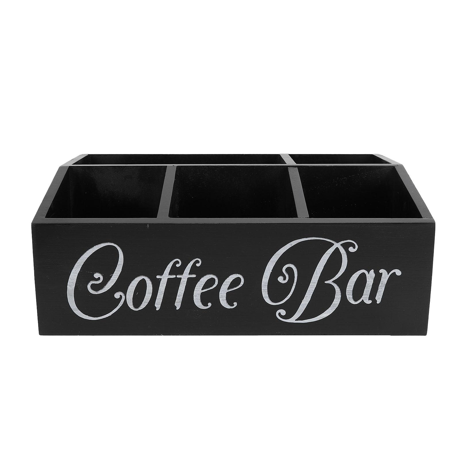 Kaffee-Station Organizer 5 Fächer Holz Kaffeekapselhalter Aufbewahrungskorb für Arbeitsplatte von Joom DACH