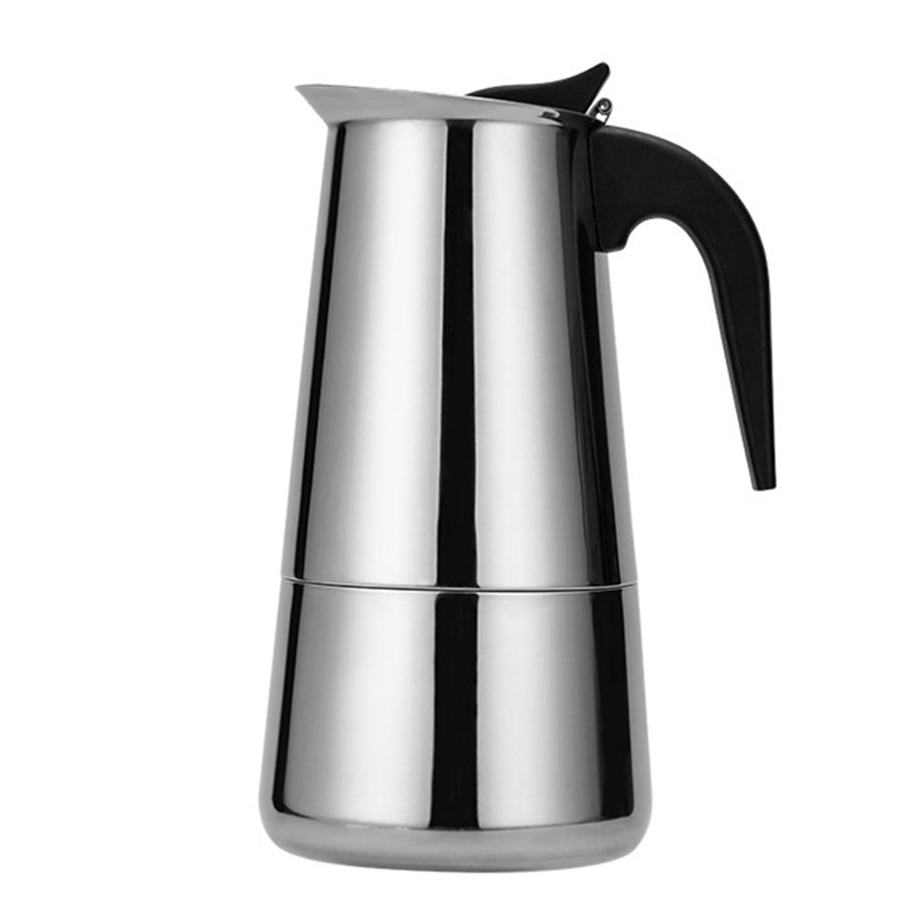 Kaffeekanne, Edelstahl-Kaffeemaschine, tragbar, elektrisch, Mokka-Latte-Herd, Espresso-Filterkanne 300ml von Joom DACH