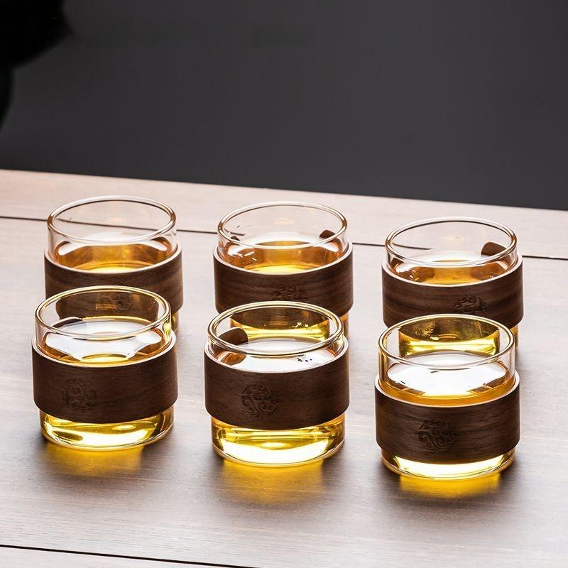 Kaffeekanne Familie Glasteekanne Set Transparente Glasteetasse Kung Fu Kleine Teetasse Pyrexglas Teeservice Blumenteekanne von Joom DACH