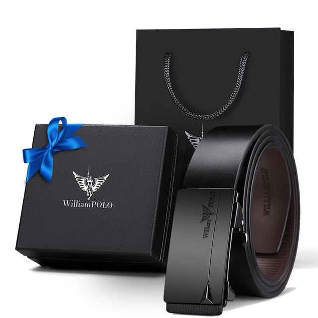 Kaiser Gürtel männer Echtes Leder 2023 Neue Hochwertige Reine Rindsleder Automatische Schnalle Getragen Business Gürtel Innen 105cm von Joom DACH