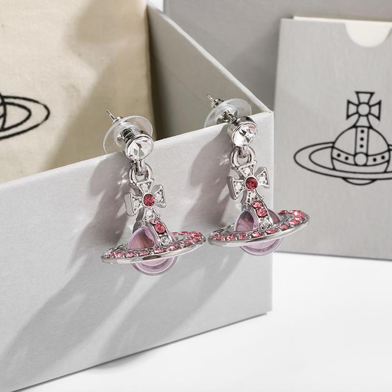 Kaiserin Cixi Saturn Farbverlauf Diamant Kugel Halskette & Ohrring Set für Damen von Joom DACH