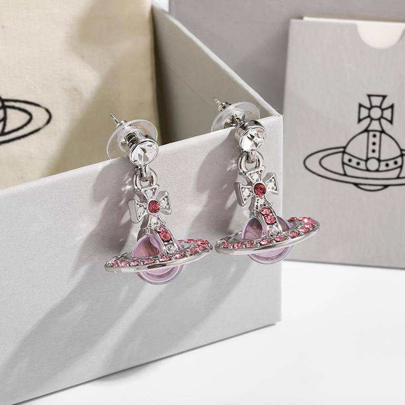 Kaiserin Cixi Saturn Farbverlauf Diamant Kugel Halskette & Ohrring Set für Damen von Joom DACH