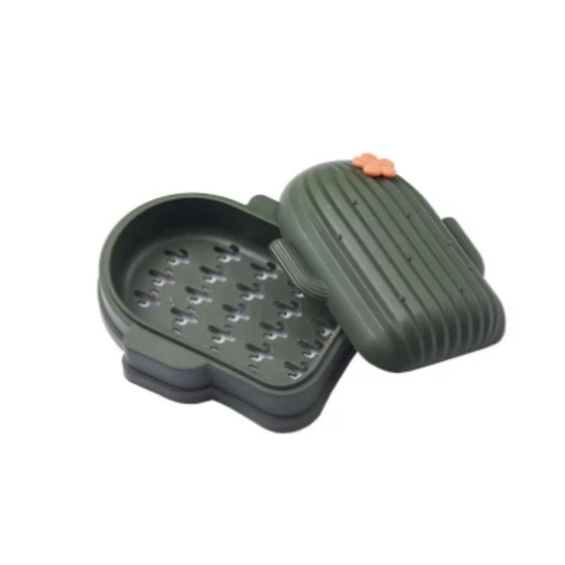 Kaktus-Seifenschale, Reise-Seifen-Organizer, Seifenkiste mit Deckel, staubdicht, Reise-Aufbewahrungszubehör grün von Joom DACH