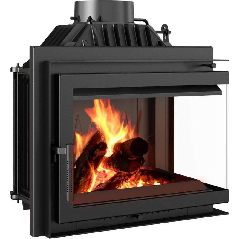 Kamineinsatz KRATKI Simple Right Leistung 8kW mit schließendem Zuluftset externer Kamin von Joom DACH