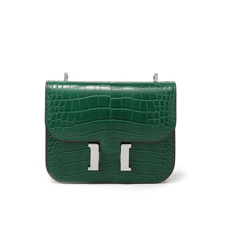 Kangkang Tasche H Schnalle Krokodil Muster Flugbegleiter Tasche Damen neue High-End-Schulter Messenger Bag Box Tasche Tofu Tasche Fabrik 23-17-7cm grün Kangkang Tasche H Schnalle Krokodil Muster Flugbegleiter Tasche Damen neue High-End-Schulter Messenger Bag Box Tasche Tofu Tasche Fabrik 23-17-7cm grün von Joom DACH