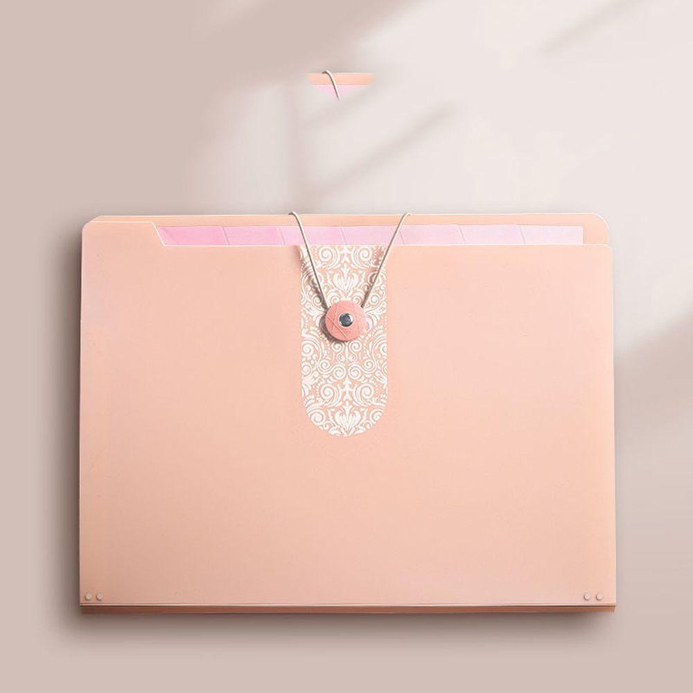 Kapazität mit Etikettenkarte, A4-Papierordner, Papier-Organizer, Aktenordner, Organbeutel, Ablageprodukte 12 grids rosa von Joom DACH